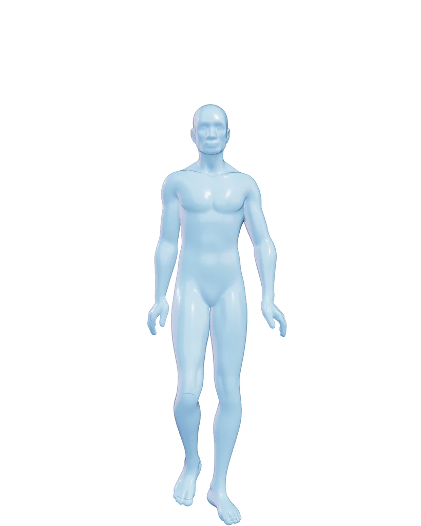 A true-to-life rigged 3D avatar created by MetaScan